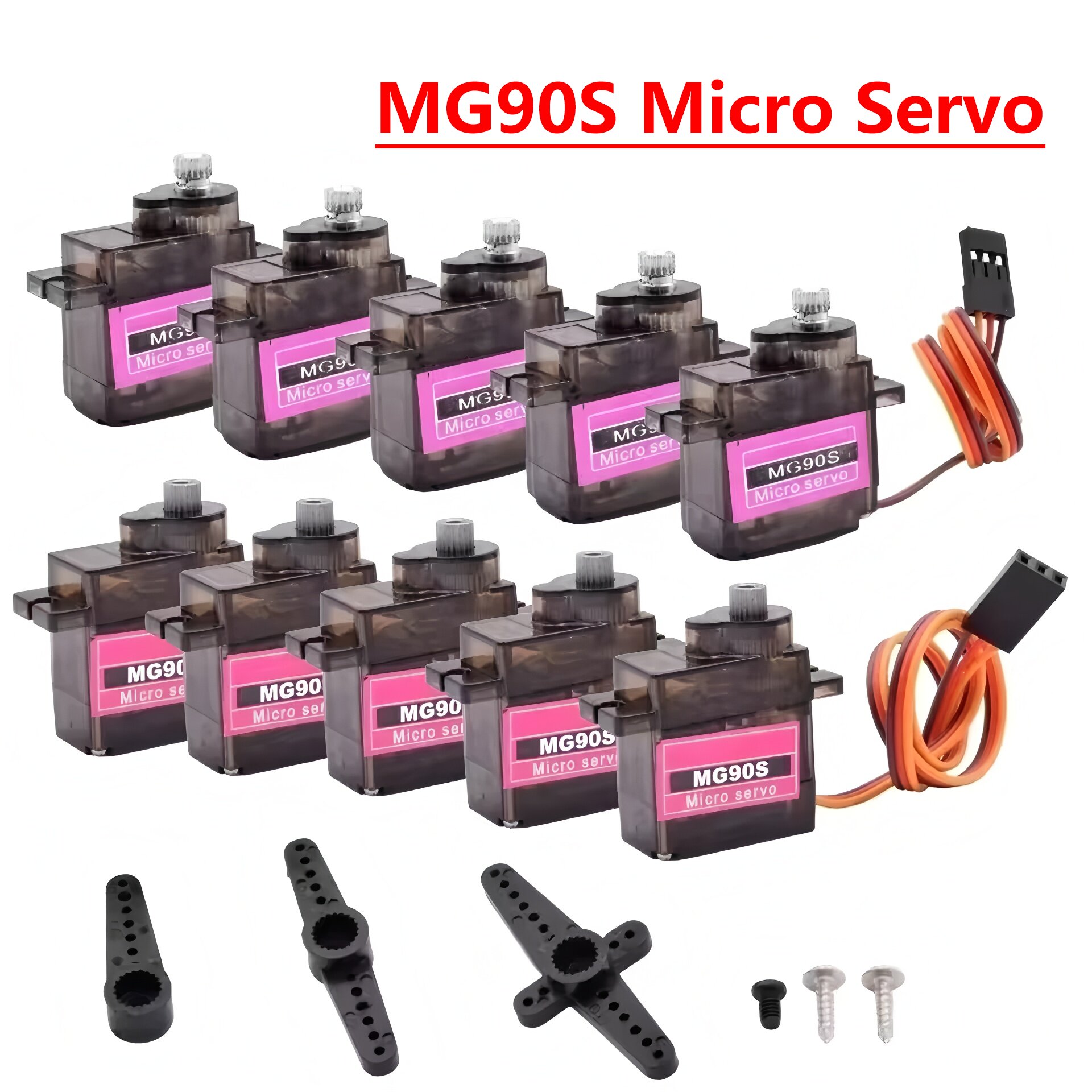 Diy Automation Projects - 4/5/10/20pcs MG90S Micro Servo มอเตอร์เกียร์โลหะ Analog