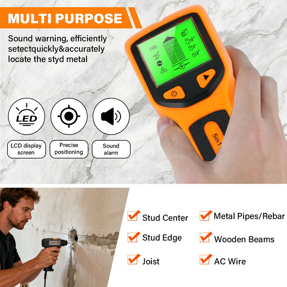 เครื่องตรวจจับผนัง 5-in-1 แบบม - Water Leak Detector Wired บทวิจารณ์และราคา