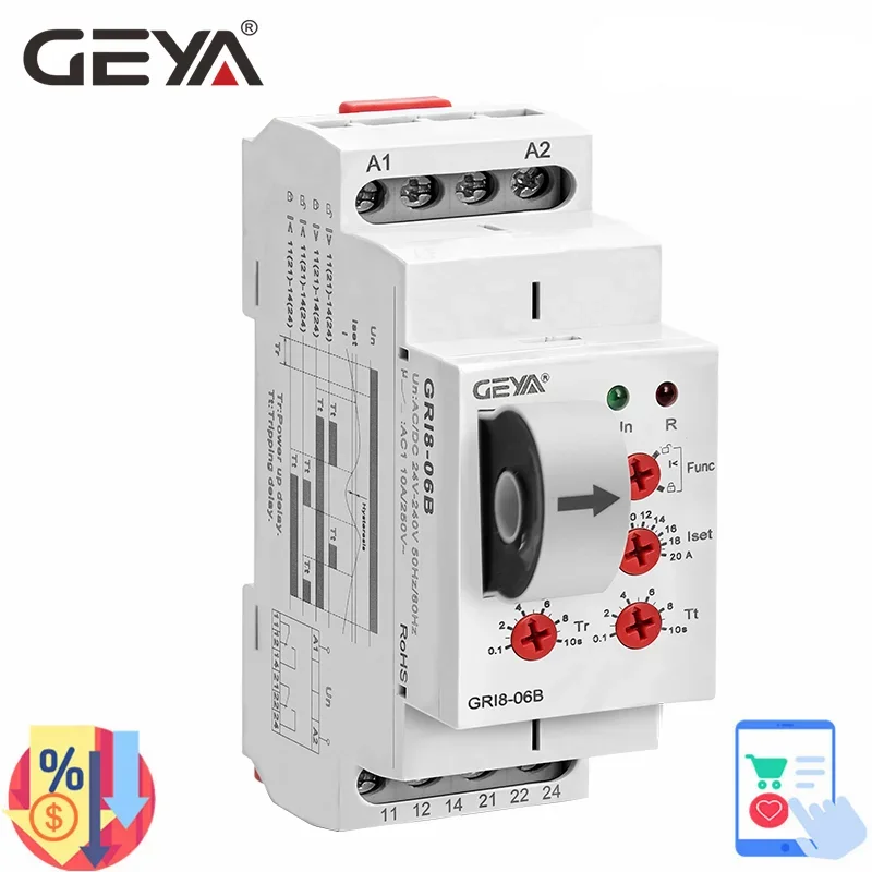GEYA GRI8-06 AC DC Current Sen - Shelly Relay Module บทวิจารณ์และราคา